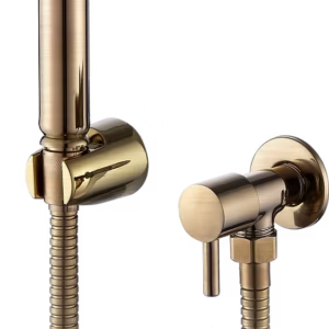 Brushed Gold Brass Douche Set