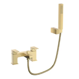Brushed Brass Bath Shower Mixer Tap -BBR14- Incl. Kit