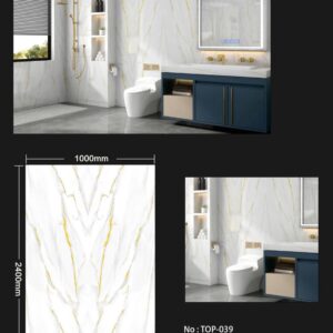 PVC Wall Panel -1000mm x 2400mm x 10mm - Top 039