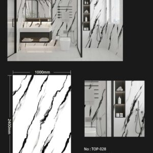 PVC Wall Panel -1000mm x 2400mm x 10mm - Top 028