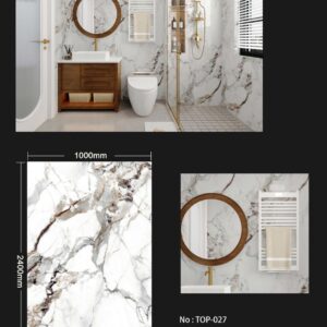 PVC Wall Panel -1000mm x 2400mm x 10mm - Top 027