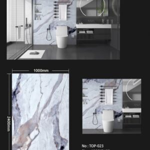 PVC Wall Panel -1000mm x 2400mm x 10mm - Top 023