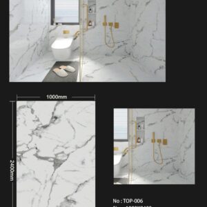 PVC Wall Panel -1000mm x 2400mm x 10mm - Top 006