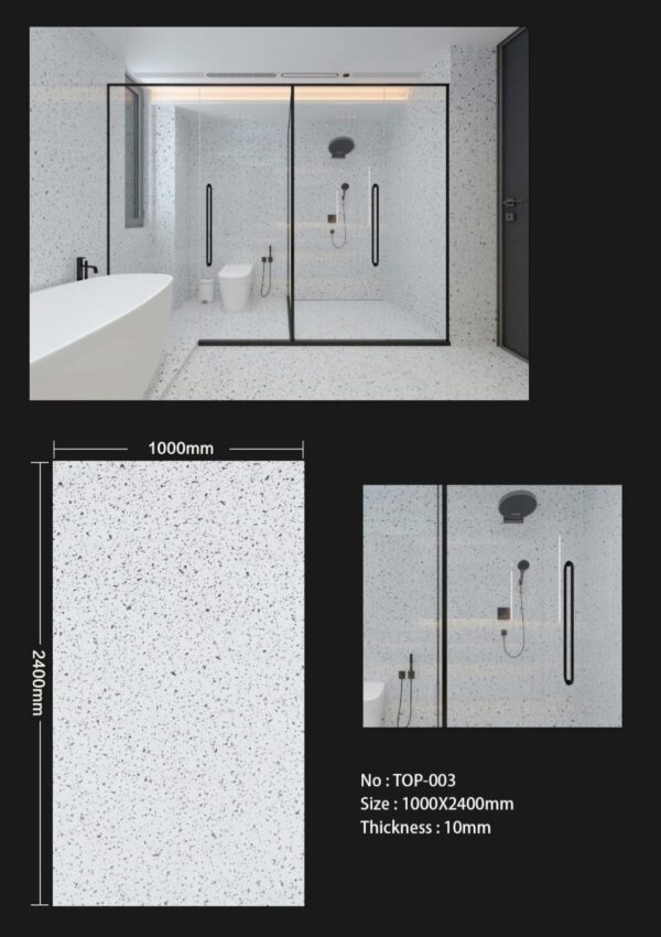 PVC Wall Panel -1000mm x 2400mm x 10mm - Top 003 - NS Bathroom