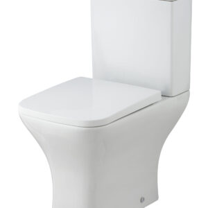 Square Rimless Close Coupled Toilet -NCG450- Cistern & Soft Close Seat