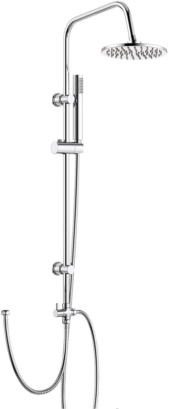 Bath Room Riser Bathroom Thermostatic Mixer Shower Bath Riser Rail Exposed Valve Round ...