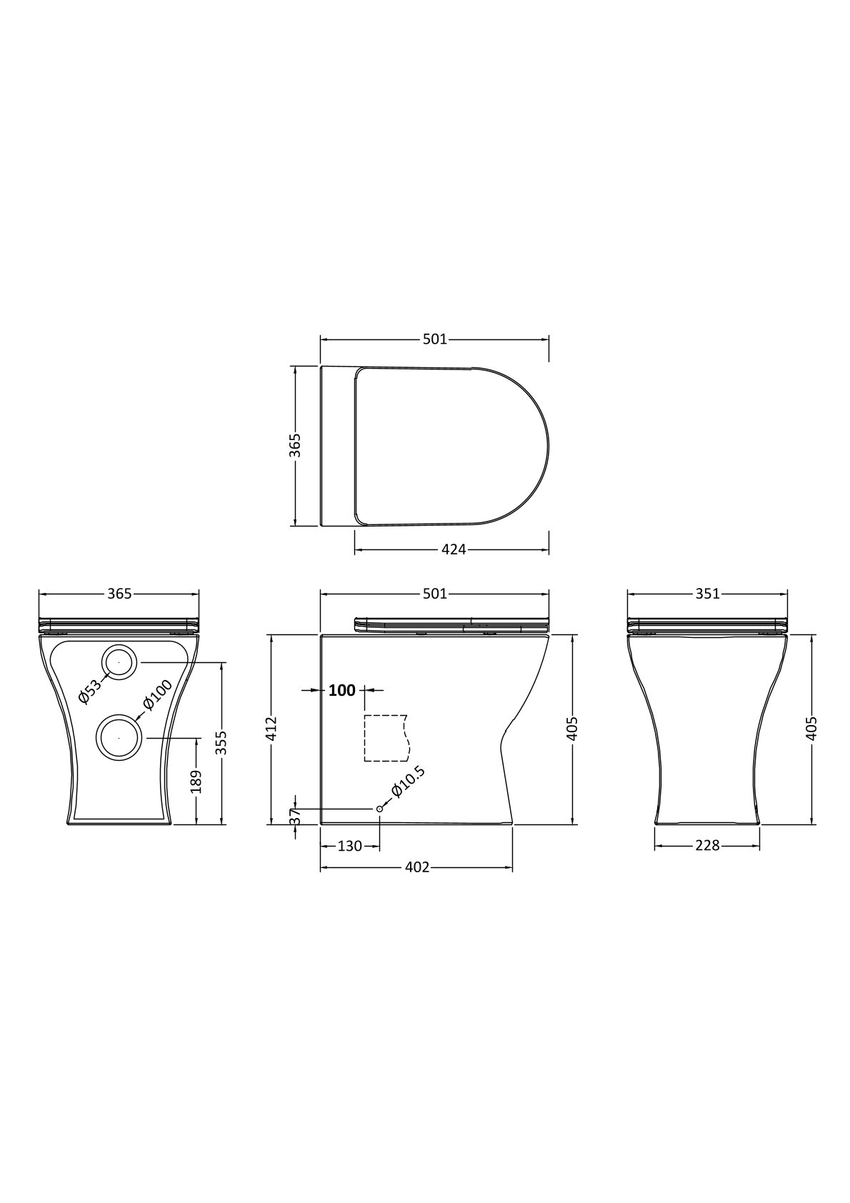 Back To Wall Pan & Close Seat NCG306 - Image 2