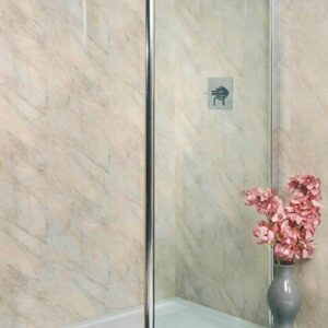 PVC Wall Panel-1000mm x 2400mm x 10mm Beige Pergamon Marble