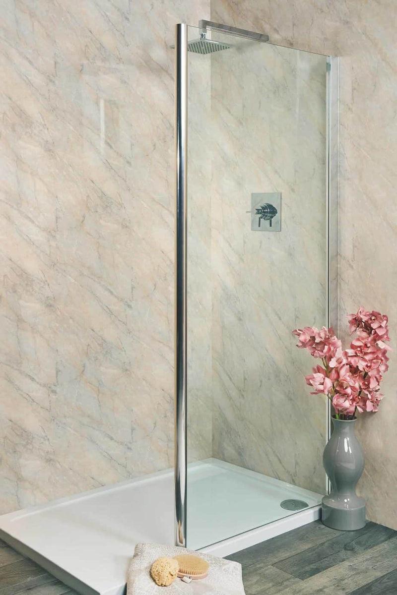 PVC Wall Panel-1000mm x 2400mm x 10mm Beige Pergamon Marble