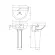 550mm Pedestal & Basin - Image 4
