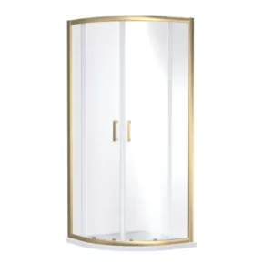 800 x 800mm Quandrant Brushed Brass Shower Enclosure