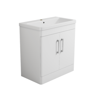 Bliss 800mm Waterproof PVC Vanity Unit With Doors and Basin