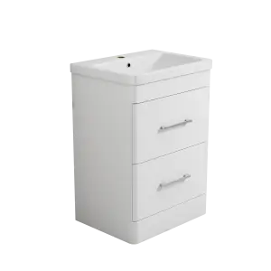 Bliss 600mm 2 Draw Floorstanding Vanity