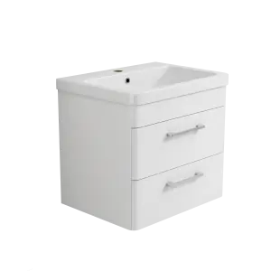 Bliss 600mm 2 Draw Wall Hung Vanity