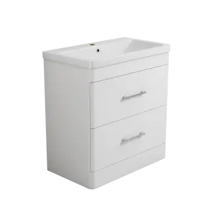 Bliss 800mm 2 Draw Floorstanding Vanity