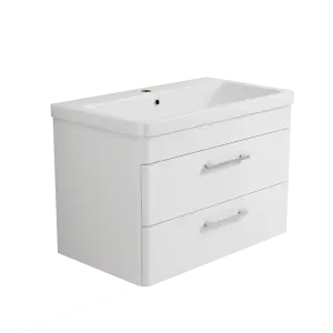 Bliss 800mm 2 Draw Wall Hung Vanity