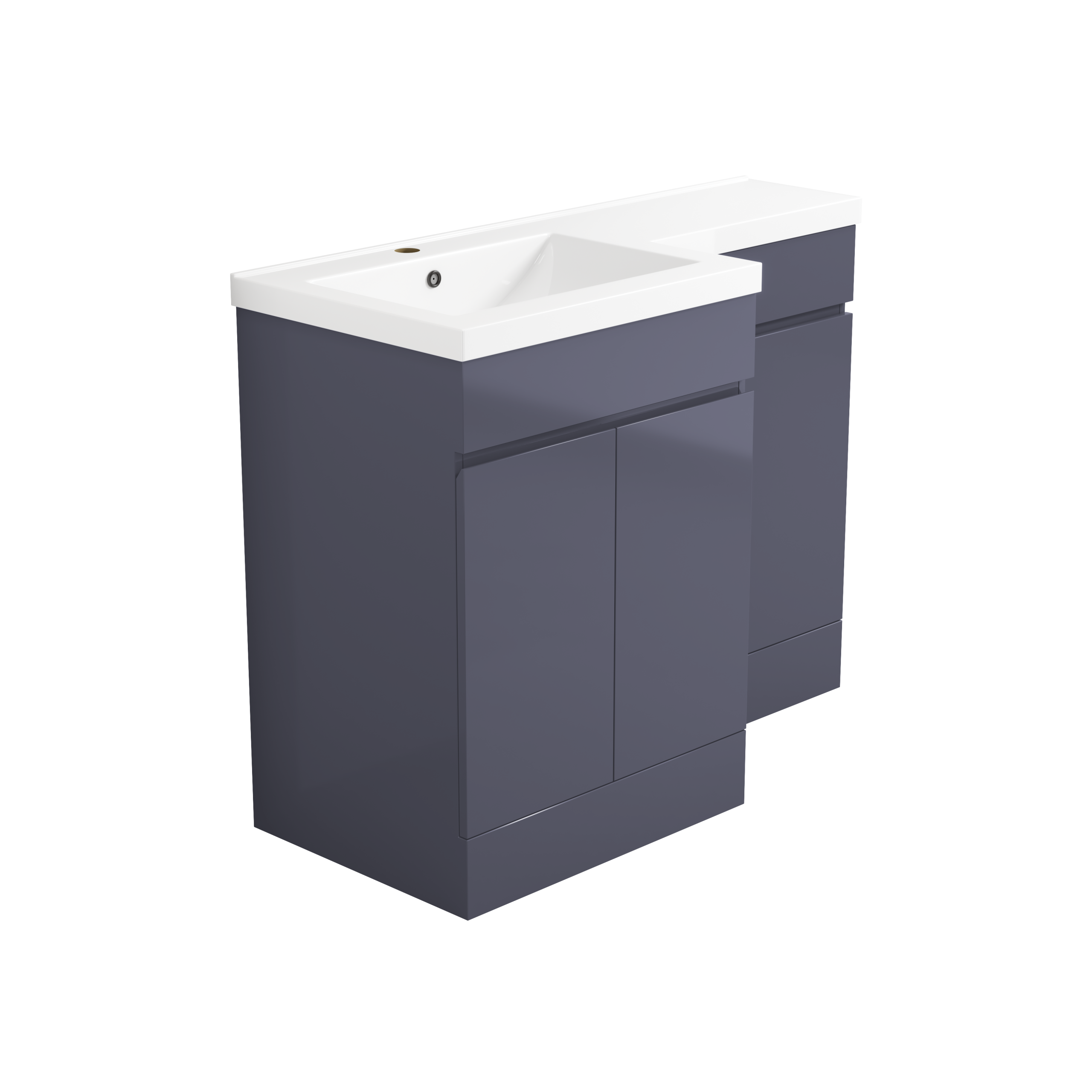 1100mm Floor Standing L-Shape Pack & Basin (LH)