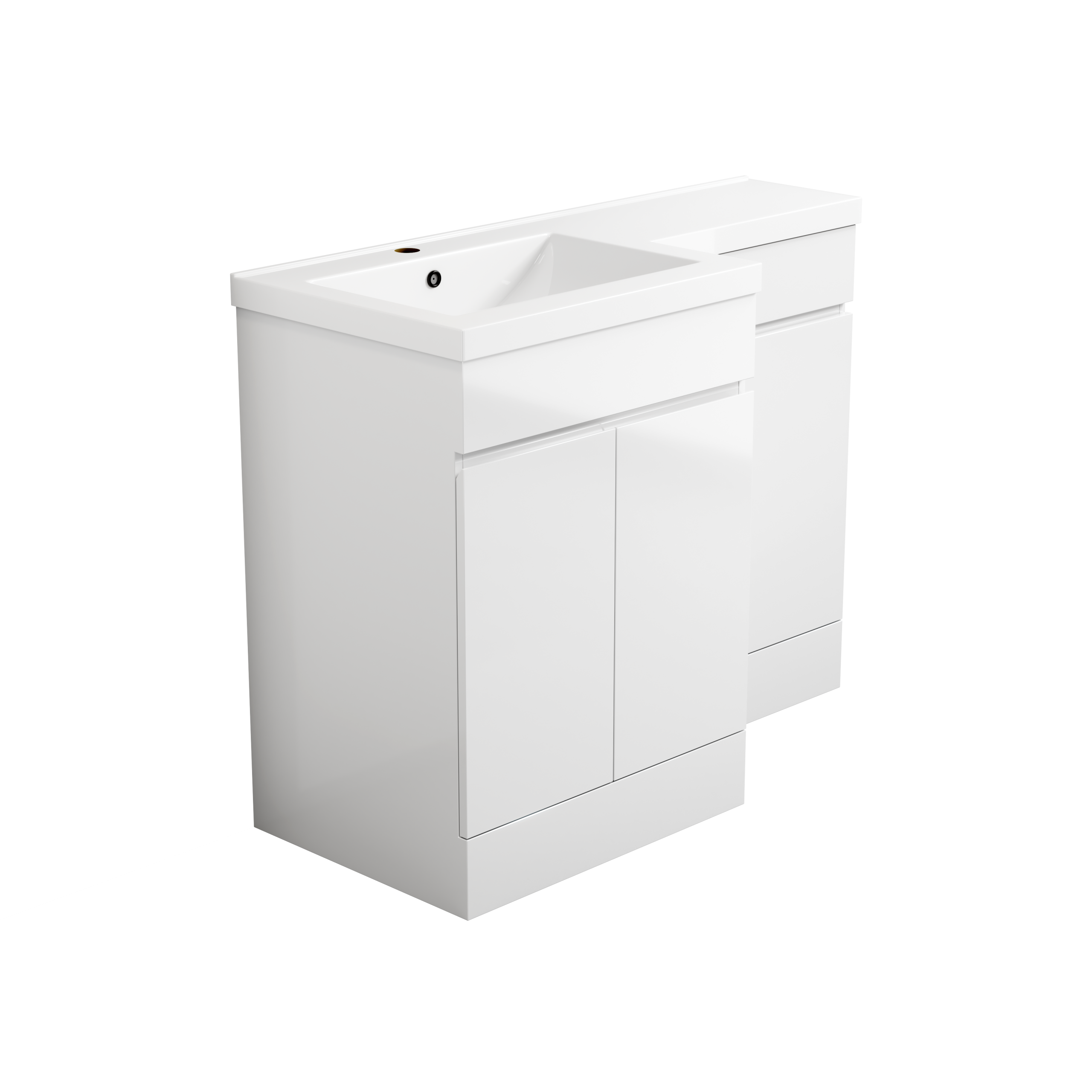 1100mm Floor Standing L-Shape Pack & Basin (LH)