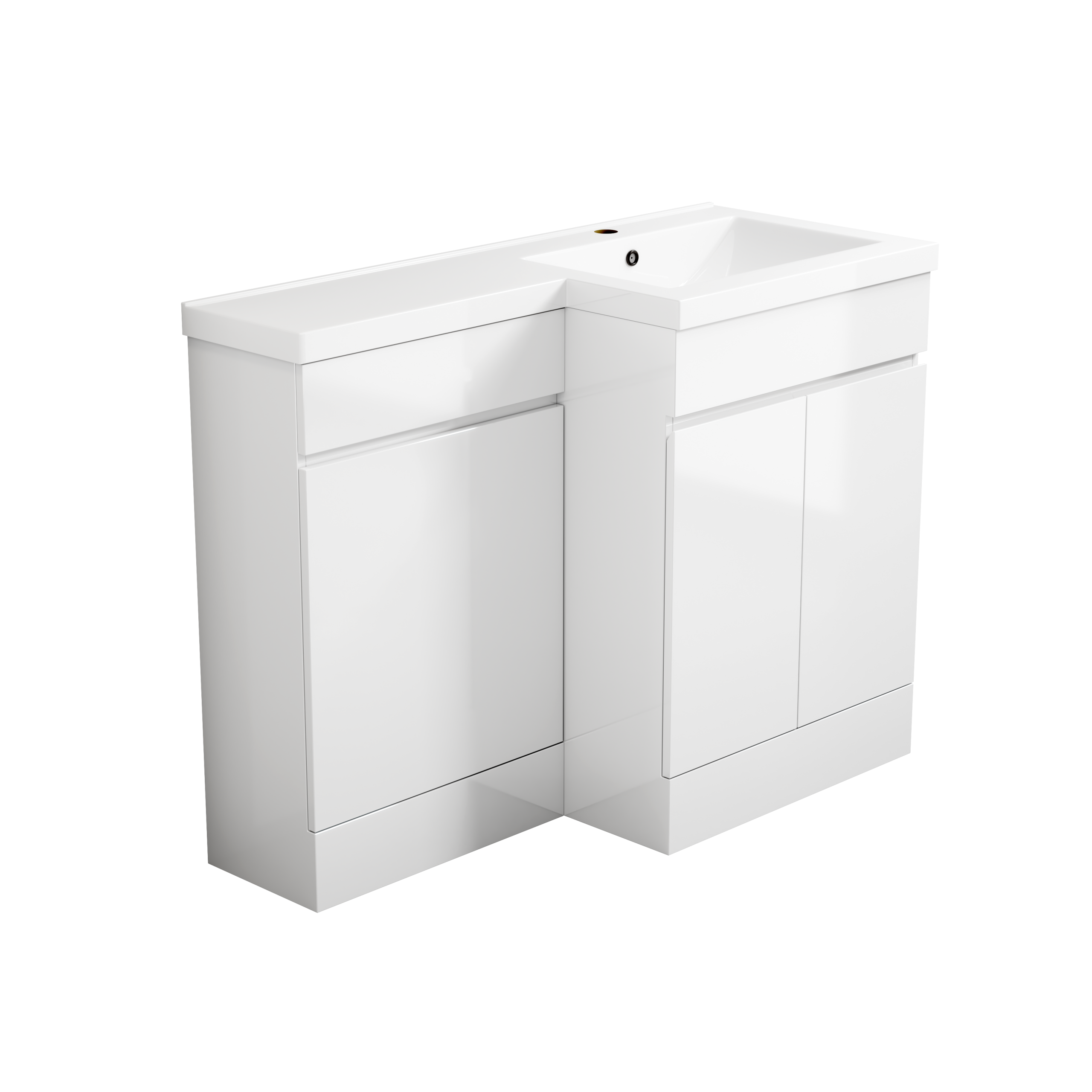 1100mm Floor Standing L-Shape Pack & Basin (RH)