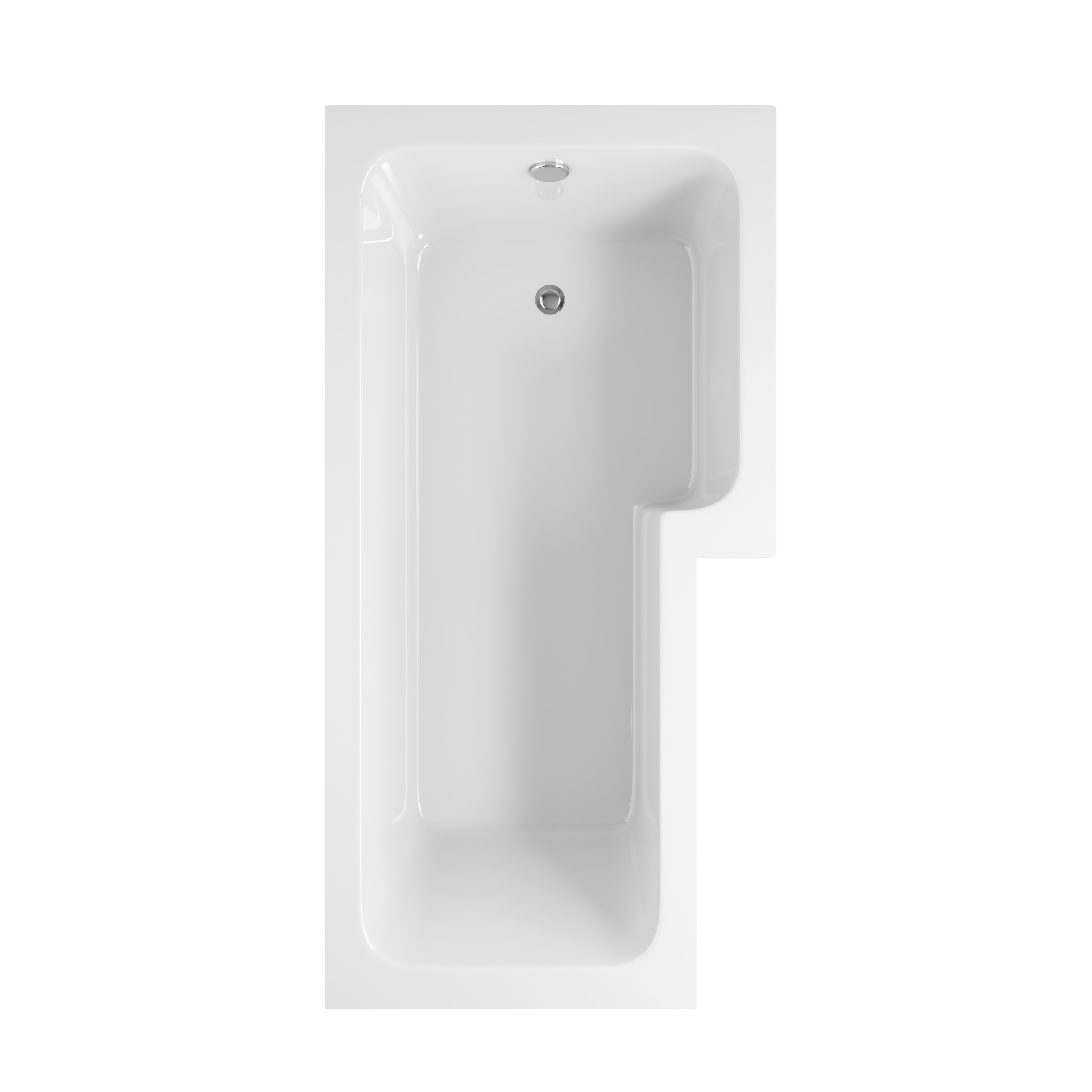 L Shape 1700x850x560mm 0TH Shower Bath Pack (RH)